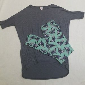 🔥 LuLaRoe XXS Irma OS Legging outfit